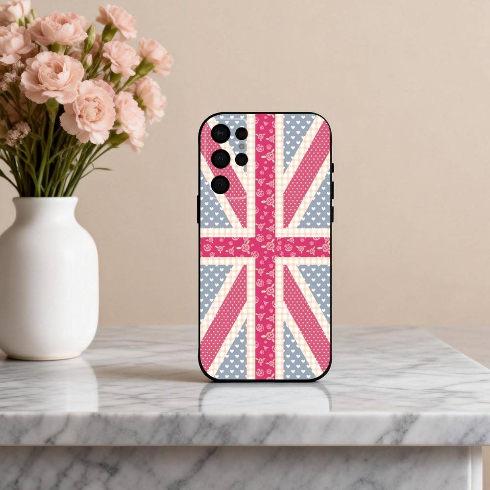 U-Union-N J-Jack-K ART Phone Case For Samsung S25,24,23,22,30,21,10,9,Ultra,Plus,Lite,FE,4,5 G Soft Black Case
