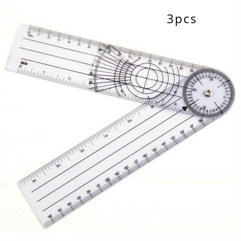 1pc/2pcs/3pcs Joint Angle Measuring Ruler Measuring Tool Ulna Multifunctional PVC Angle Ruler, Suitable for Artists, Designers, and Students