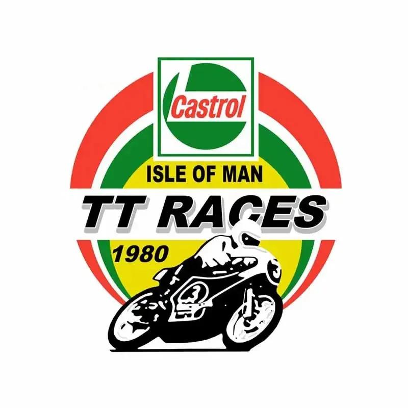 Autocollants Vinyle Classiques TT Imperméables pour Voiture - Décalcomanies Rétro pour Moto, Carrosserie Auto et Vélo 12cm
