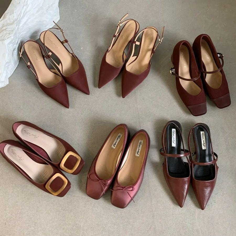 Fashion Bailamos Street Style Sexy Pointed Toe Sandals Metal Buckle Strap Women Pumps Stripper Sandals  Slingback Heels Ballet Flats Muj