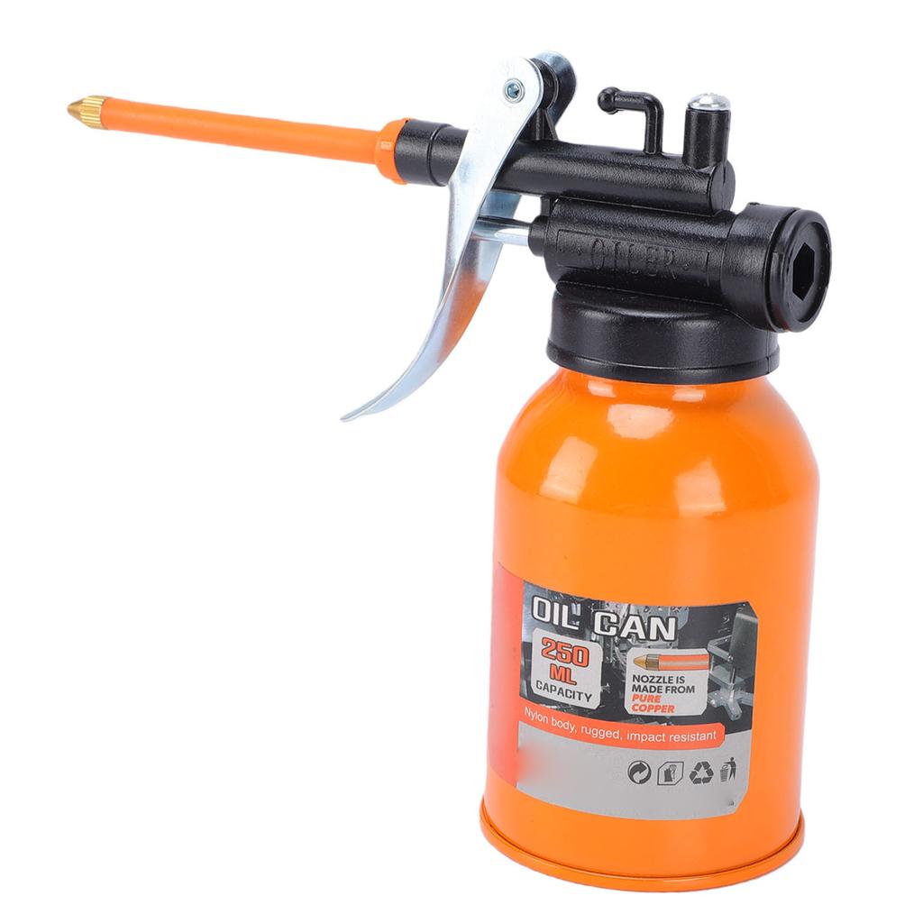 Hand Pump Oiler Can with Straight Spout High Pressure Lubrication Oil Bottle for Home Industrial Use Auto Motorcycle