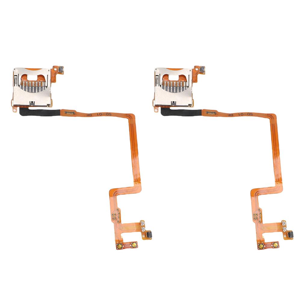 2 Pcs Storage Card Reader Slot and L R Shoulder Button Module Flexible Cable Metal Replacement for DSi NDSi