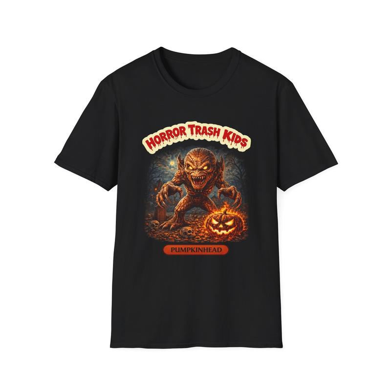 Horror Trash Kids Pumpkinhead Unisex T-Shirt| Halloween T-Shirt Graphic Tee L