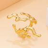 European Ocean Series Coral Stainless Steel Openable Baroque Ring for Women