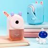 Large-Aperture Hand-Crank Pencil Sharpener for Students, Thick Pencil Barrel, 12mm Large Triangular Pencil Sharpener, Exam Stationery, Back to, Blue