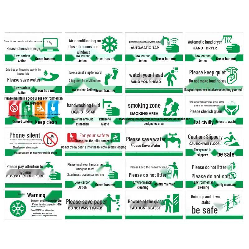 Anyi TS-31 Multi-Warning Smoking Area Safety Wall Sticker