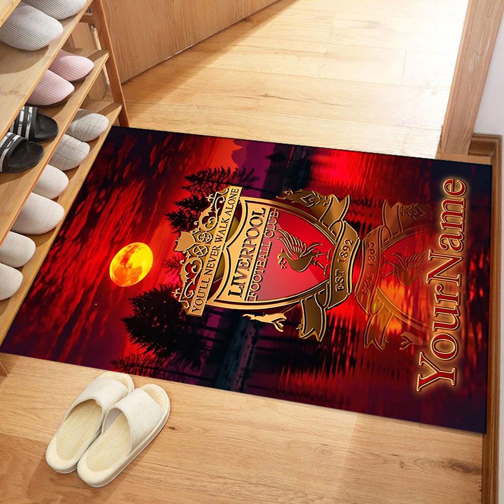 Liverpool Customize Text Area Rug Suitable for Decorate Room Outdoor Kitchen Bedrooms Antislip Carpet Office Home Decor