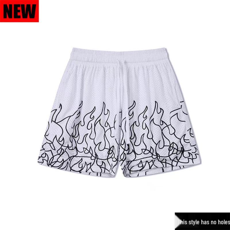 Men's American-Style Breathable Mesh Sports Shorts - Fitness, Running, Beach, Basketball & Trendy Five-Point Pants