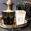 6pcs Eid Mubarak Paper Popcorn Box Ramadan Candy Cookie Snack Box 2025 Islamic Muslim Party Home Decor Supplies Eid Al-Fitr Gift