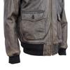 Maplesteed Super G1 Flight Jacket Men Gray Leather Jacket Vintage Quilted Natural Cowhide Fur