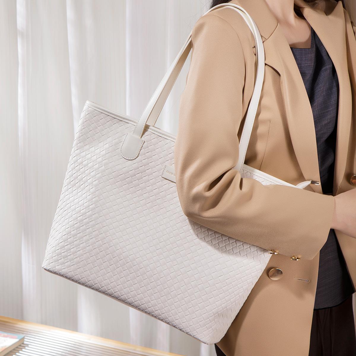 

Женские сумки, сумки-тоут, вместительные сумки, плетеные сумки на одно плечо, универсальные и модные для поездок на работу