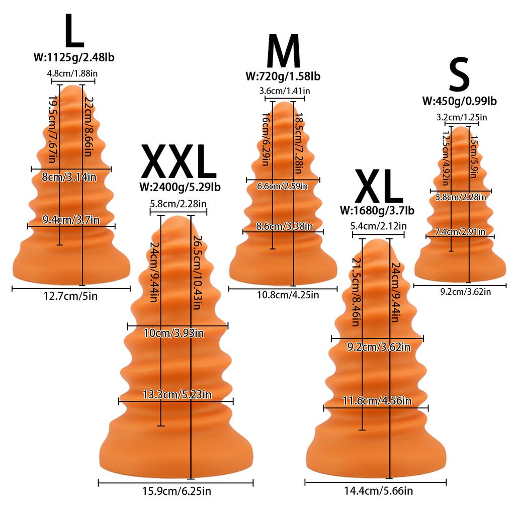 Super Long Super Large Screw Nail Butt Plug Men's and Women's Back Court Masturbation Device Bold Thread Easy To Insert Easy Climax SM Sex Toy