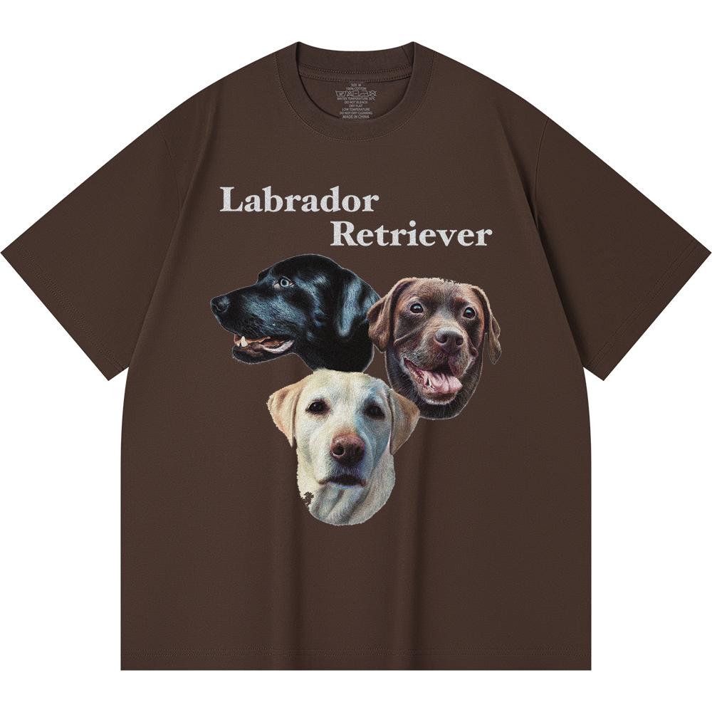 Tricou 230GSM 100% Bumbac cu Imprimeu Labrador Retriever Tricouri Amuzante Stil Harajuku Bumbac Pieptănat