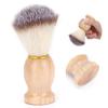 Men S Shaving Brush Soft Nylon Wool Solid Wood Handle Facial Beard Cleaning Grooming Shave Tool