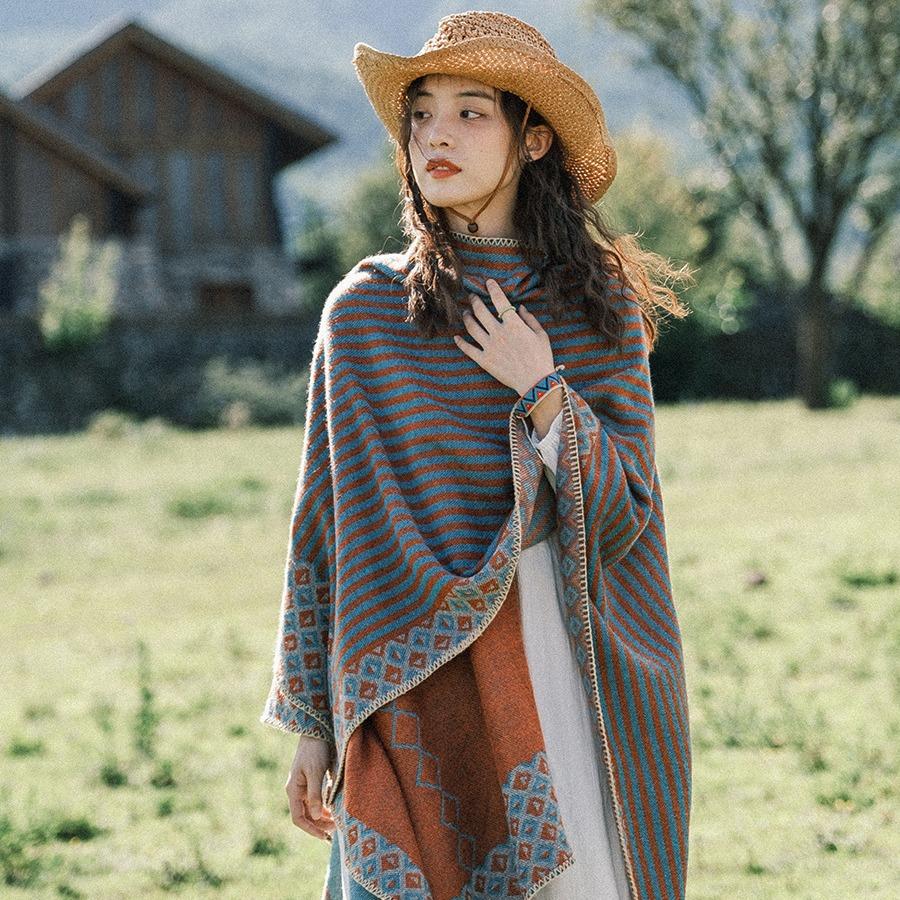 K pokožke šetrný a priedušný Teplý a všestranný Domáci, Jesenný a zimný Dámsky cestovný šál, Hrubý plášť, Klimatizačná deka