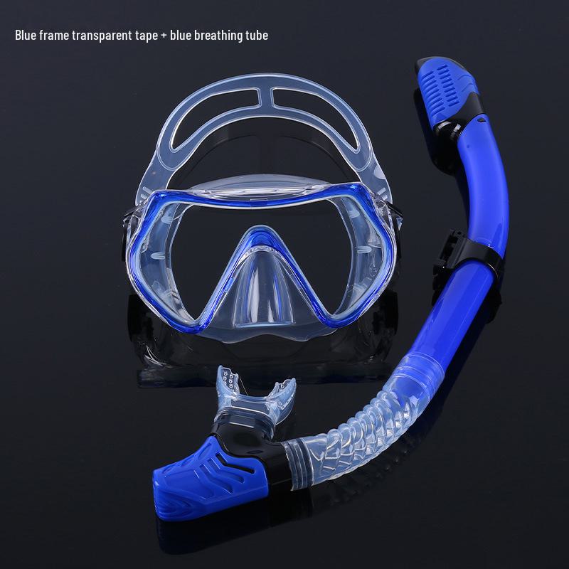 HD Light-transmitting Cross-border Free Diving Goggles with Ultra-wide Field of View and Liquid Silicone Design.