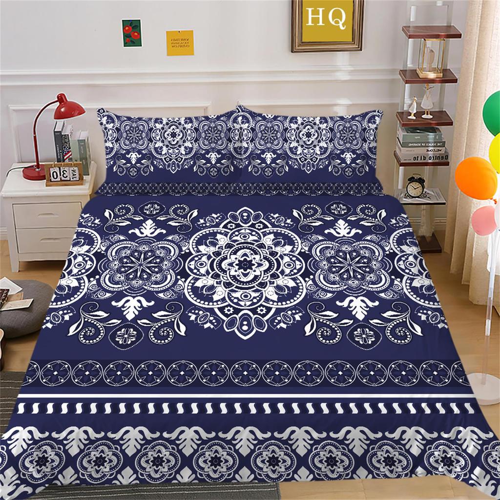3D Digital Printed Bohemian Bedding Set, Bedroom Duvet and Pillowcase Bedding Set, AU/EU/US Full Size Home Decoration