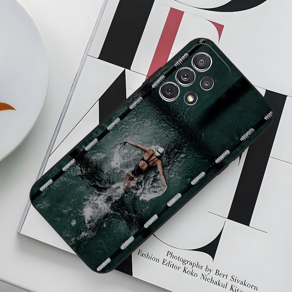 

Swimming Pool Water Phone Case for Sumsung Galaxy S24 S23 S22 S21 S20 A24 A34 N20 M54 A54 A53 Fe Plus Ultra Black Soft Cover samsung s21
