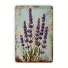 Vintage Lavendel Metaal Wandkunst Poster, Woonkamer Decoratie