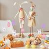 100pcs Easter Disposable Bamboo Skewers Rabbit Eggs Food Picks Fruit Fork Cupcake Buffet Stick Easter Party Decoration Birthday