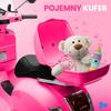 Ride-on Toy for a Child Vespa Scooter Battery-Powered With a Trunk Fuchsia Sun Baby