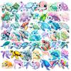 50 Blue Sea Turtle Cartoon Stickers: Colorful Ocean Baby Turtle DIY Skateboard Decals