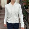 Modische und schlichte einfarbige Sweatshirt-Jacke mit langen Ärmeln, Woll-Damenbekleidung, 2025 Herbst und Winter, mit Kapuze, kurz, vielseitiges Oberteil