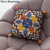 Bohemian Floral Tile Throw Pillow Covers Pattern Cushion Cover Suitable for Sofa Bedroom Car Pillow Cover