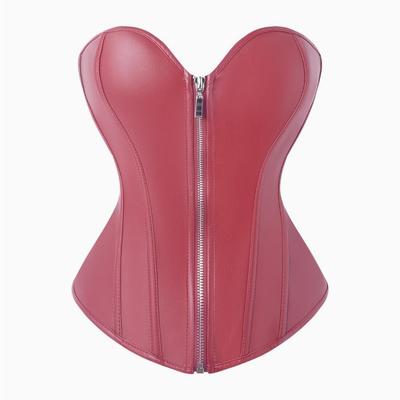Women Zipper Gothic Punk Sexy Bustier Waist Trainer Tummy Control Corset Shapewear