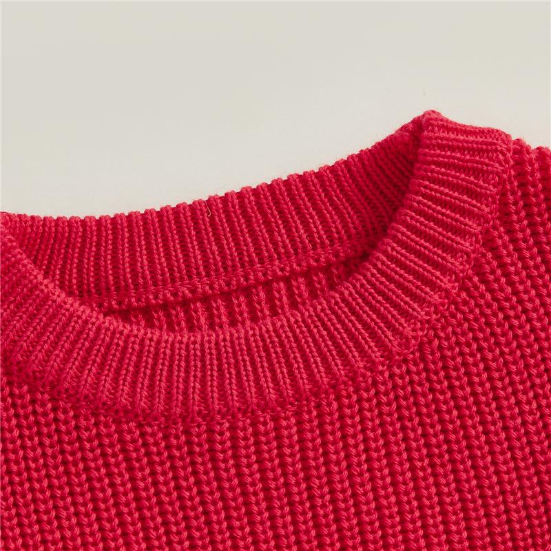 Toddler Newborn Baby Girl Christmas Sweater Long Sleeve Crew Neck Tree Winter Warm Knit Pullover Sweater Infant Clothes