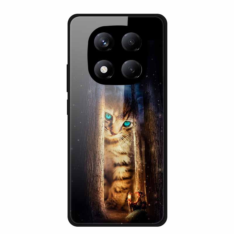 Tempered Glass Phone Case for Redmi Note 14 Pro 4G Cover Lion Wolf Hard Shell for Xiomi Redmi Note14Pro 4G Note 14Pro Cover Cool