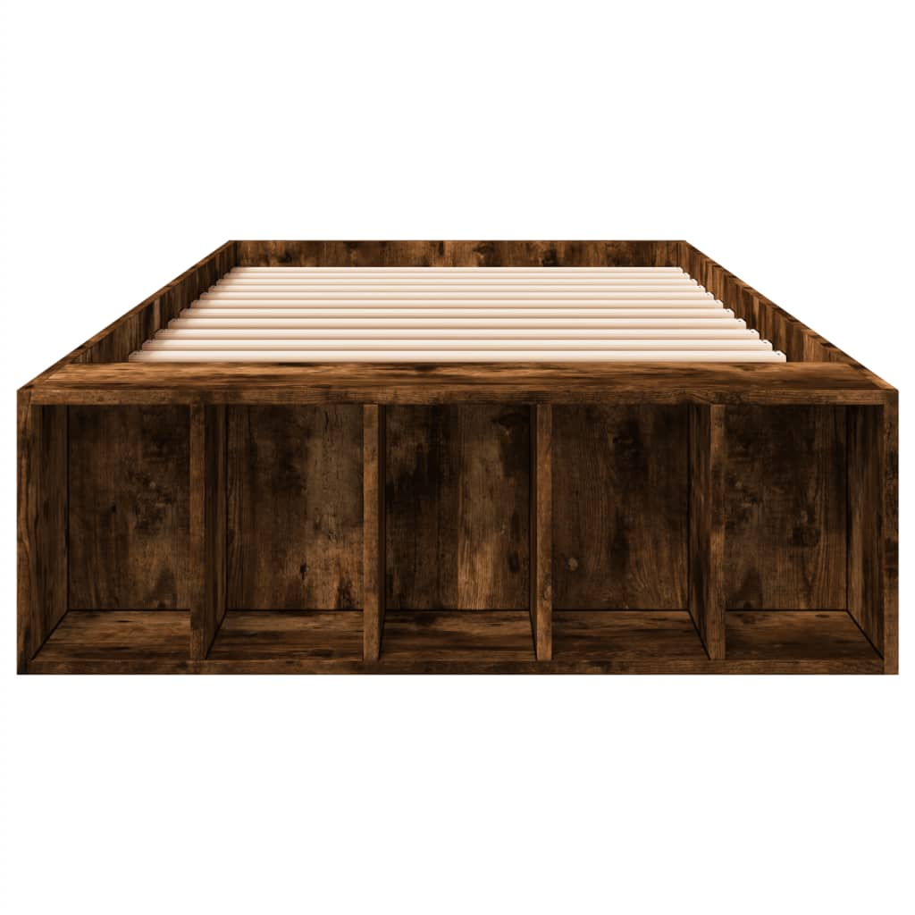 Bed Frame Smoked Oak 75 X 190 Cm Particleboard