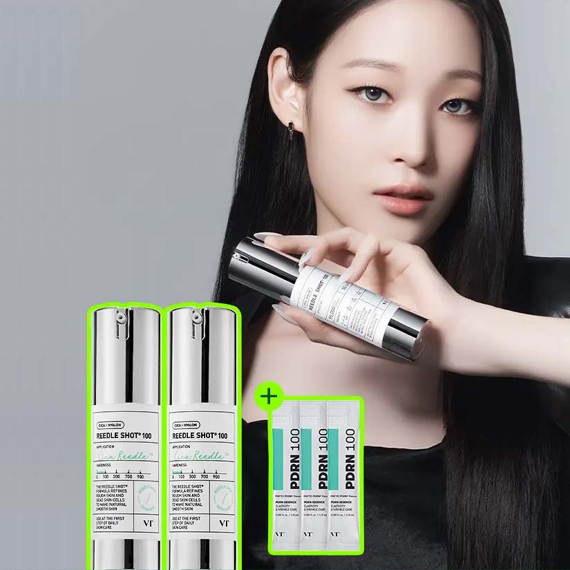 VT Reedle Shot 100 Essence Special Set Korean Daily Skin Texture Care Serum