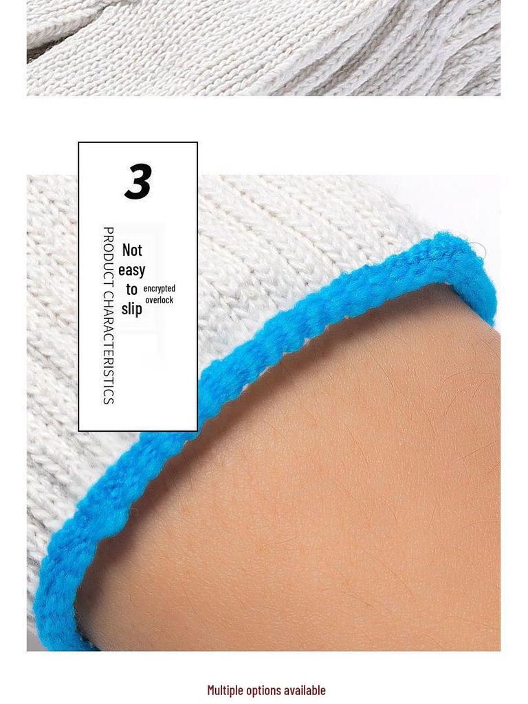 Durable Wear-Resistant Nylon Labor Gloves - Thickened Cotton Liners for Machinery & Construction, Unisex