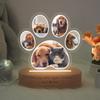 Haustier-Fotorahmen Personalisiert Mehrfachbild-Anzeige Weiches Warmes Licht Einzigartiges Haustier-Andenken Geschenk für Tierliebhaber Heimdekoration