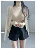 Women's Korean Slim Fit High Neck Long Sleeve T-Shirt