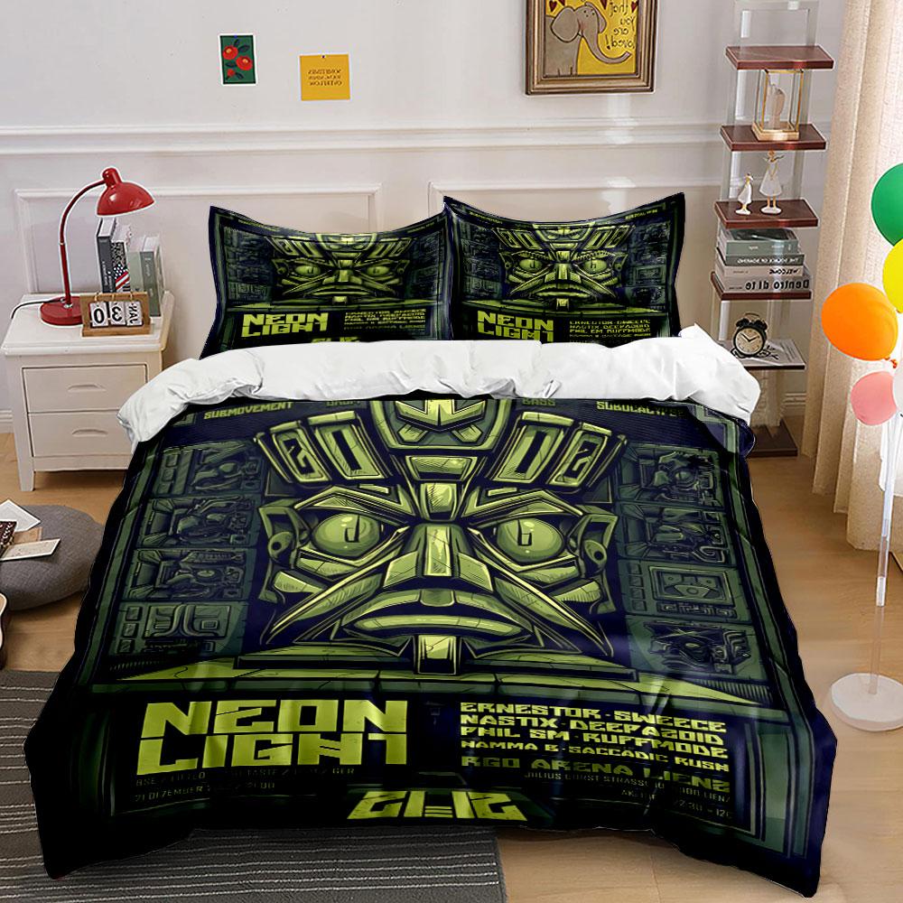 

Geometric face with text. Bedding sets Duvet cover sets Duvet covers Pillowcases(1 * Duvet Cover 2 * Pillowcases, without duvet insert) 135x200cm