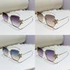 Dins Metal Large Frame Sun Glasses With Purple Lenses For Fashion Streetwear
