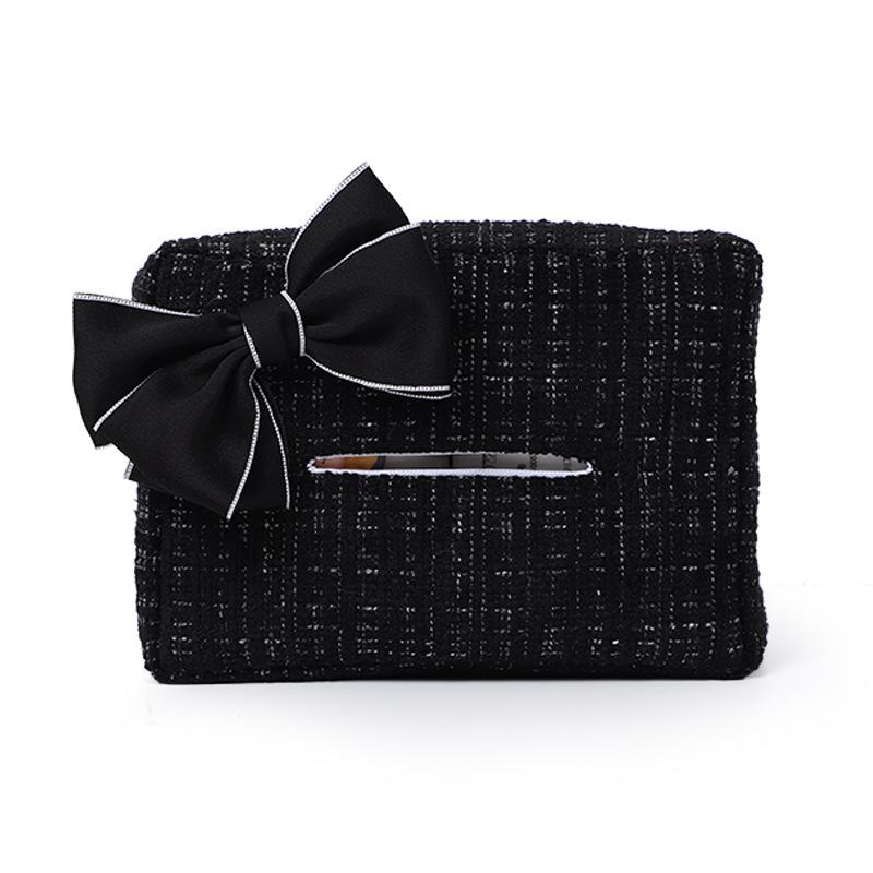 Hanging Car Tissue Box with Floral Bow, Stylish & Elegant for Women