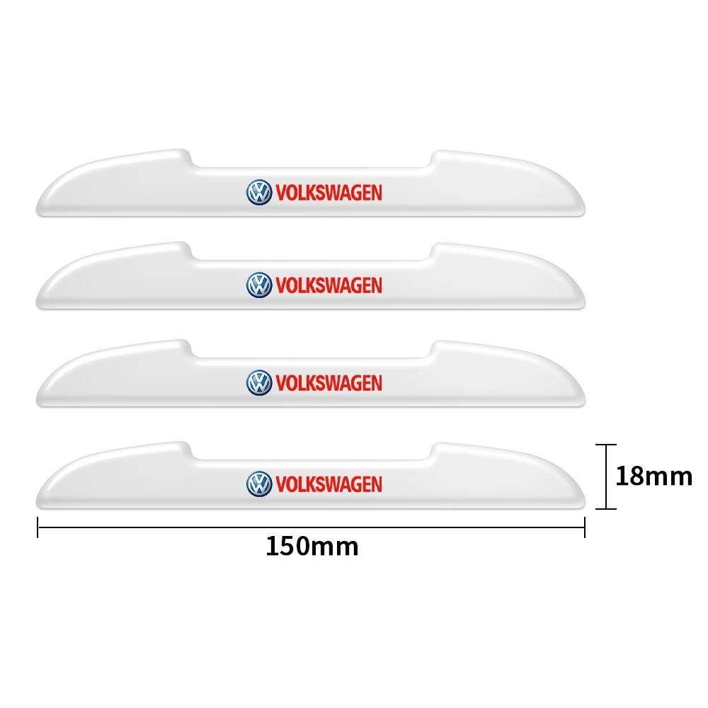Hot 4pcs Transparent Car Door Anti-collision Protective Stickers Rearview Mirror Guard Decals For Volkswagen VW Golf Polo R Scir