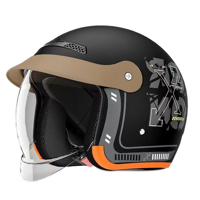 Unisex All-Season Electric Vehicle Helmet with Hidden Visor - Lightweight, Warm, & Safe for Autumn and Winter