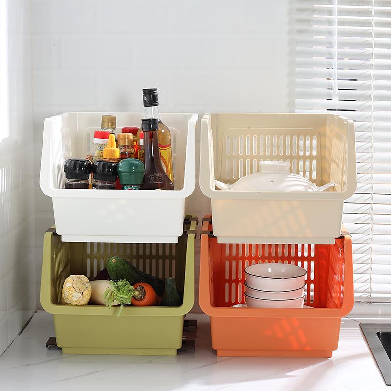 Multi-layer Vegetable and Fruit Storage Basket Kitchen Rack Household Sundries Storage Rack Multi-functional Vegetable Basket Rack(Trumpet [white]])