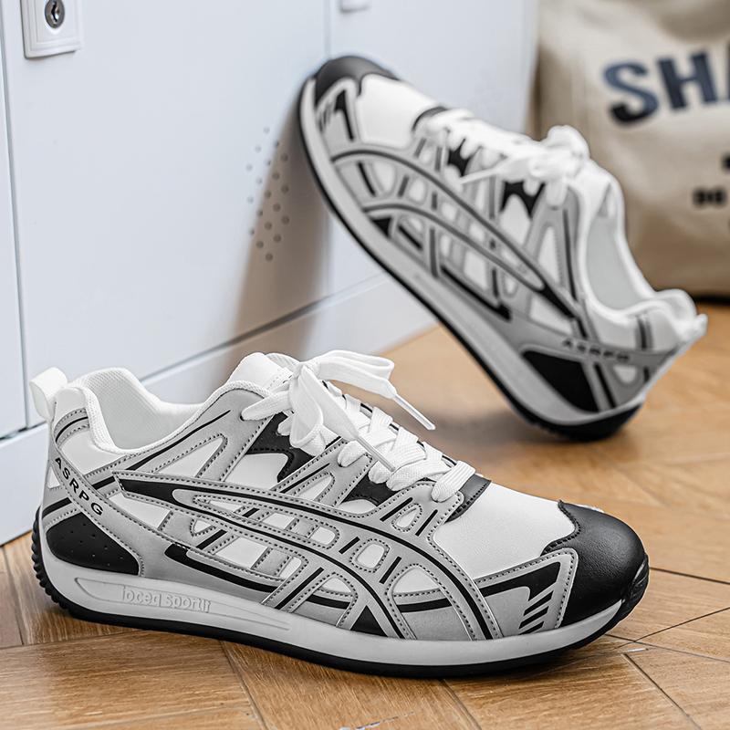 European Station Men's Shoes Summer Breathable Mesh Trend Leisure Sports Platform Non-slip Large Size 46 Driving Forrest Gump Board Shoes