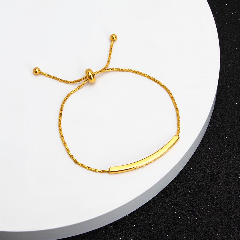 Stainless Steel Geometric Chain Bangle Bracelet Trendy  Romantic Lover Dream Gift  Bracelet Anniversary