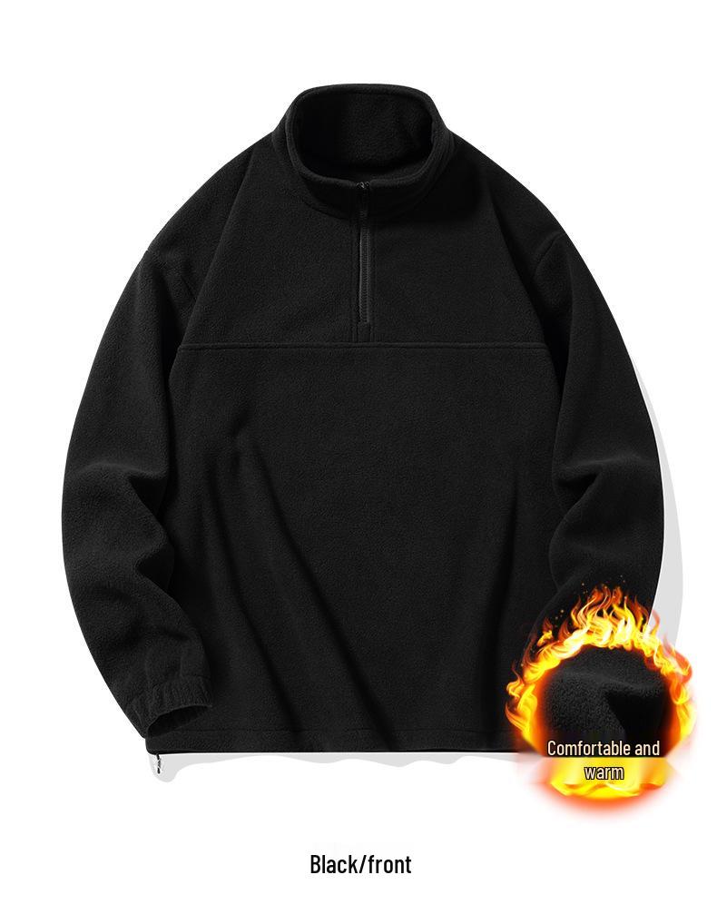 Bin Jie Men's Korean-Style Lambswool Fleece Jacket - Autumn/Winter Fashion