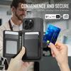 For iPhone 14 Pro Case JEEHOOD J09 RFID Blocking Card Holder Leather Back Phone Cover Compatible with MagSafe