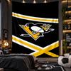 Arazzo da Appendere a Parete Stampa Pittsburgh Penguins Tessuto per Soggiorno Camera da Letto Decorazione per la Casa