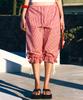 Haitaideupeulaengki Pattern Capri Pants Red