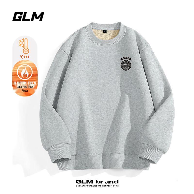 

GLM Men s Sherpa Fleece Lined Crew Neck Sweatshirt M