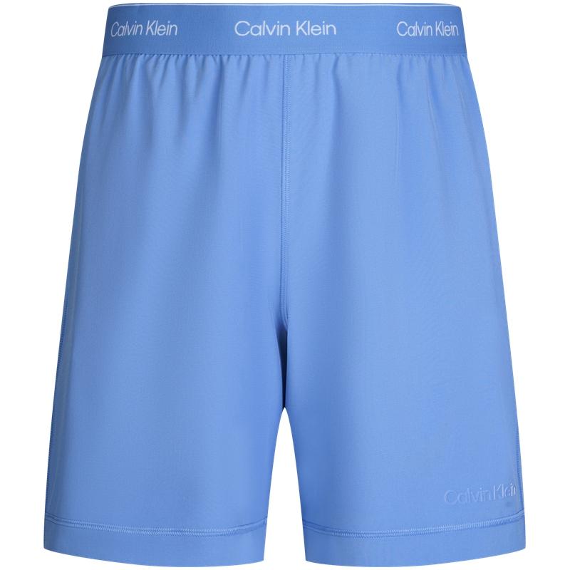 

Calvin Klein Moisture Wicking Quick Dry Jacquard Training Casual Shorts Men Shorts Storm-Blue GMS5S835 XS